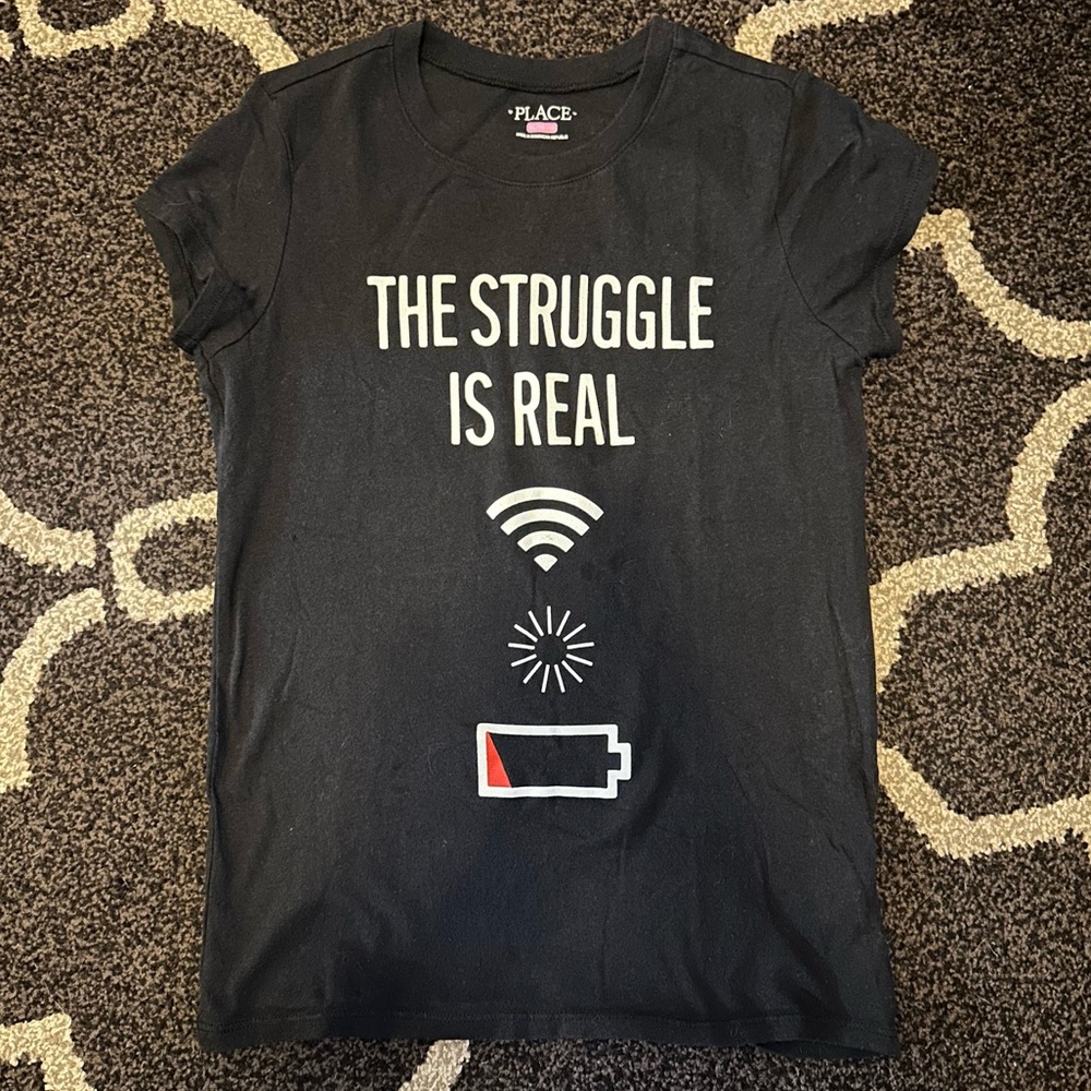 Girl’s XL Children’s Place The Struggle is Real T-Shirt